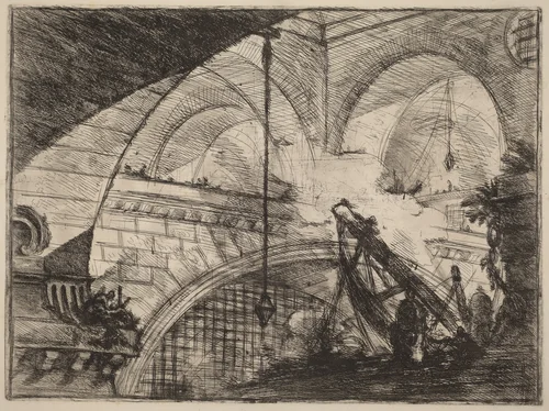 The Arch with a Shell Ornament by Giovanni Battista Piranesi, print, 1749-1750