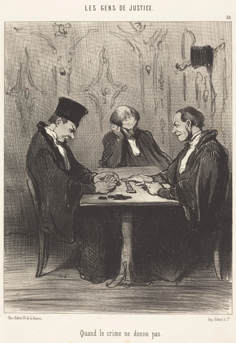 Quand le crime ne donne pas by Honoré Daumier, print, 1848