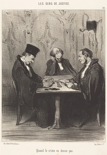 Quand le crime ne donne pas by Honoré Daumier, print, 1848