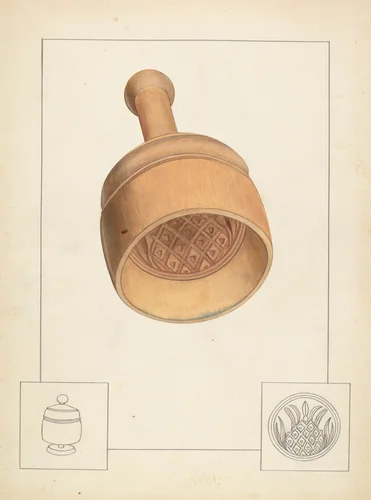 Butter Mold by Wilbur M Rice, index of american design, 1937