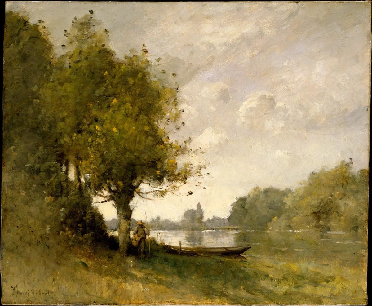 A Pond near Nangis by Paul Désiré Trouillebert, painting, 1880-1895