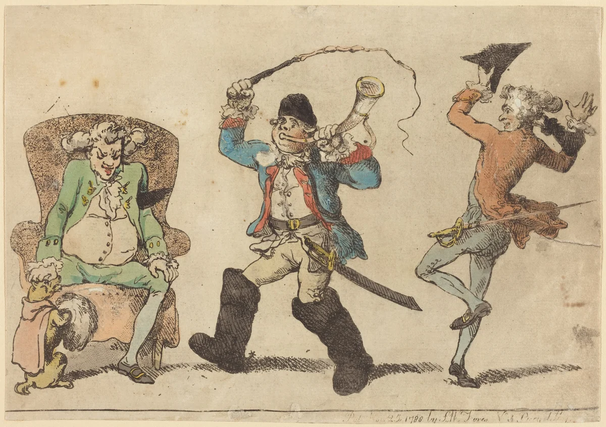 A Frenchman in November by Thomas Rowlandson, print, 1788