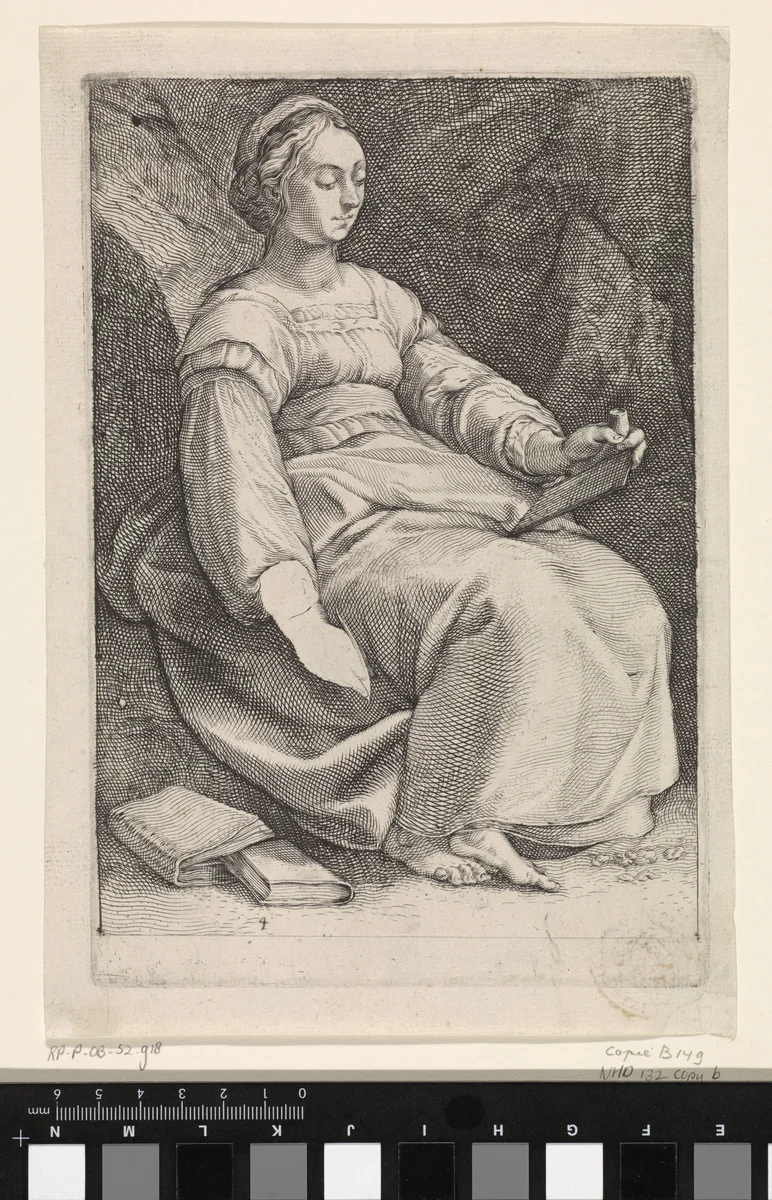 Clio by anonymous, print, 1592-1667