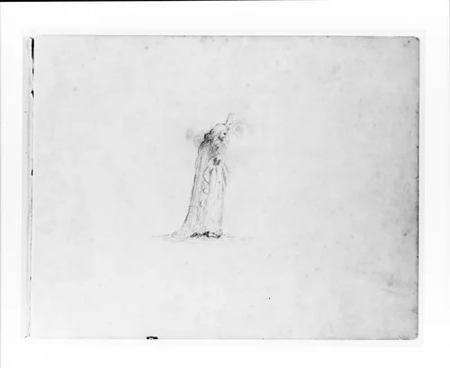Standing Male Figure (Jesus Christ?) (from Sketchbook) by John Quincy Adams Ward, artwork, 1857-1860