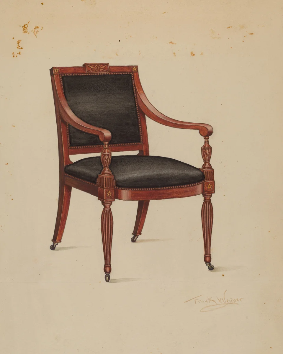 Armchair by Frank Wenger, index of american design, 1936