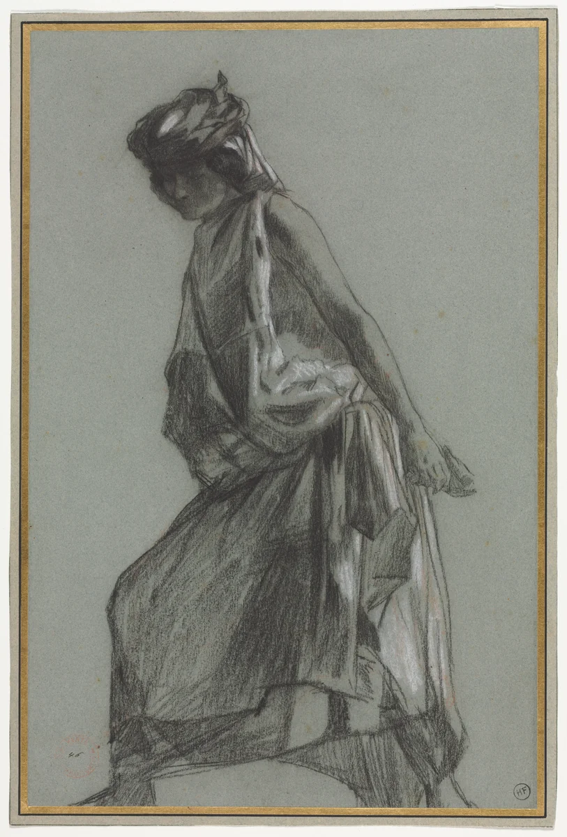 Arab Woman by Eugène Fromentin, drawing, 1847-1858