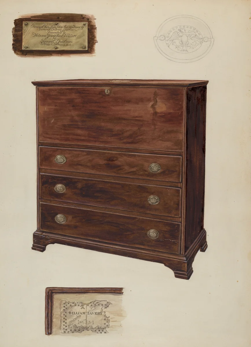 Chest by Lillian Causey, index of american design, 1939