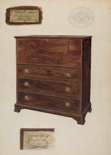 Chest by Lillian Causey, index of american design, 1939