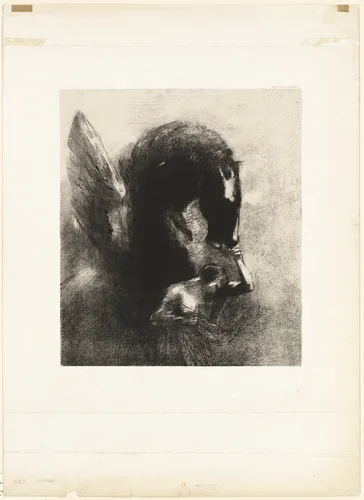 Captive Pegasus by Odilon Redon, print, 1889