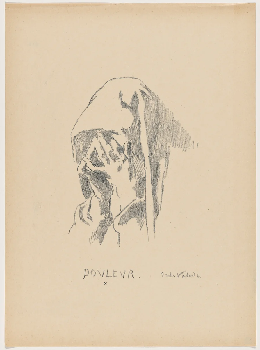 Douleur (Sorrow) by Jules Emmanuel Valadon, print, 1895