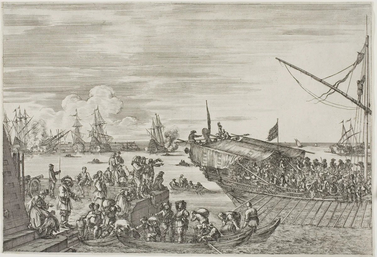 Le départ d'une Galère by Stefano della Bella, print, 1654