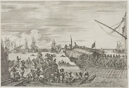 Le départ d'une Galère by Stefano della Bella, print, 1654