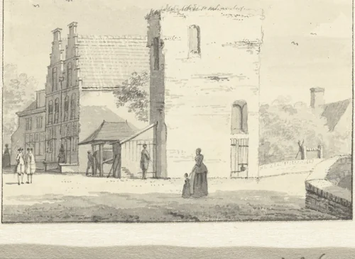 De Gevangentoren te Oudewater by Hendrik de Winter, drawing, 1745