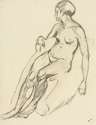 Seated Nude by Alfred J. Wands, drawing, 1921-1926