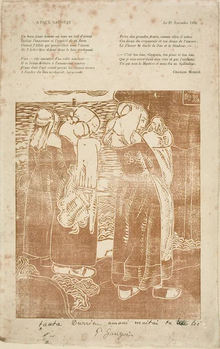 Three Breton Women with Infants by Armand Séguin, print, 1894
