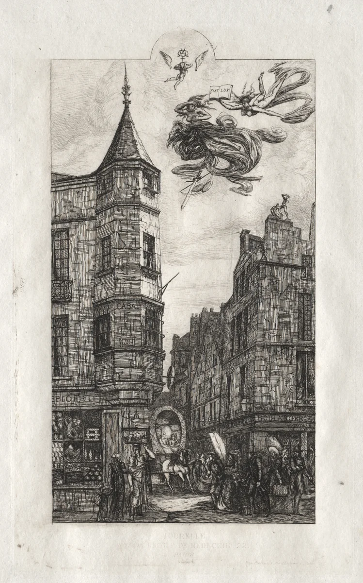 Etchings of Paris: Tourelle, rue de l'Ecole de Médicine by Charles Meryon, print, 1861