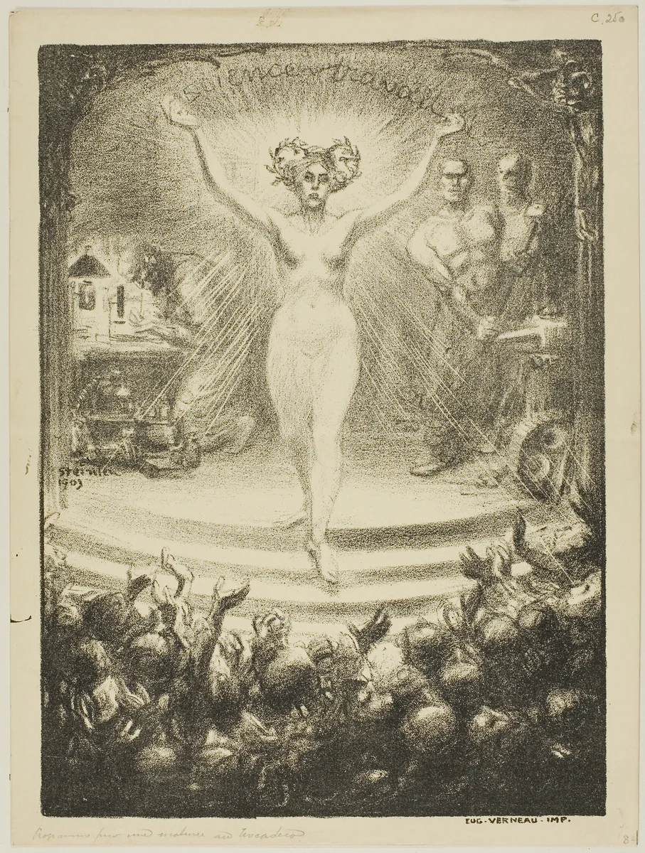 Program for a Matinée at the Trocadéro by Théophile Alexandre Steinlen, print, 1903