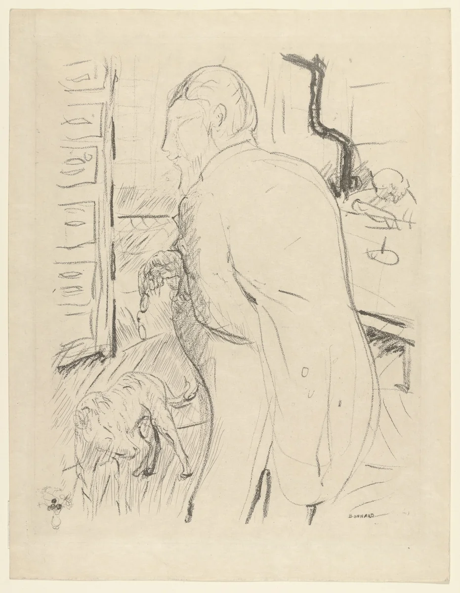Man in frock-coat (L'homme à la redingot) by Pierre Bonnard, print, 1924