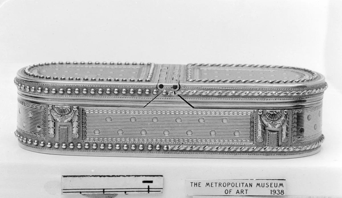Box by Nicolas-Jean-Baptiste Choconain-Delauney, metalwork, 1782-1783