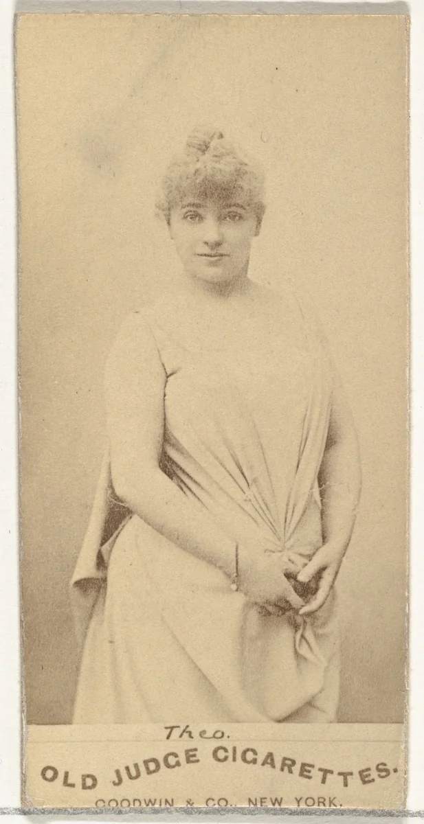 Mlle. Theo, Paris, from the Actors and Actresses series (N171) for Old Judge Cigarettes by Goodwin & Company, photograph, 1886-1890