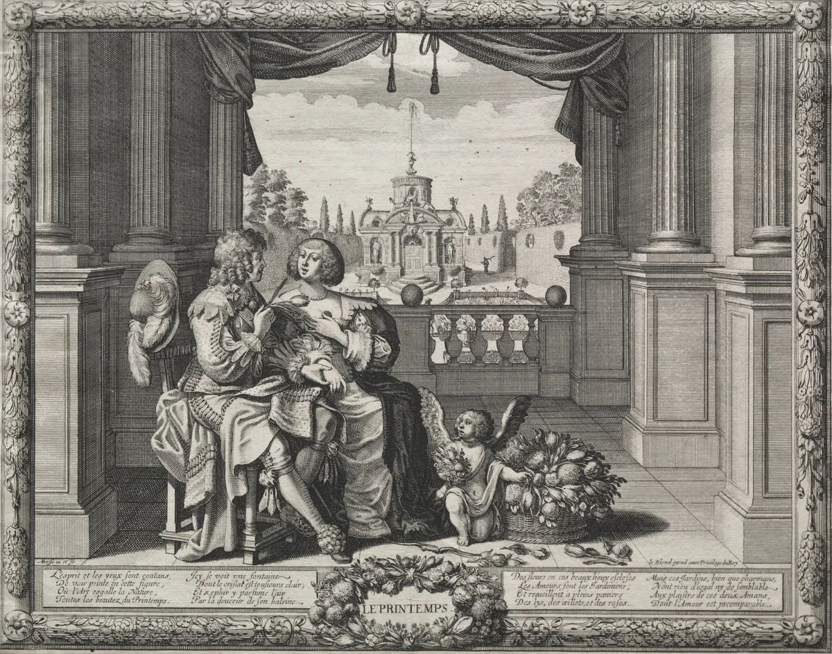 The Four Seasons: Springtime by Abraham Bosse, print, 1635