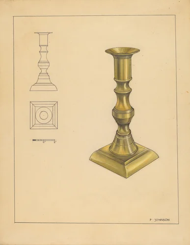 Candlestick by Philip Johnson, index of american design, 1936