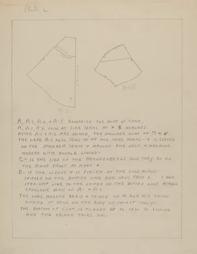 Coat (Pattern) by Emery Herrett, index of american design, 1937