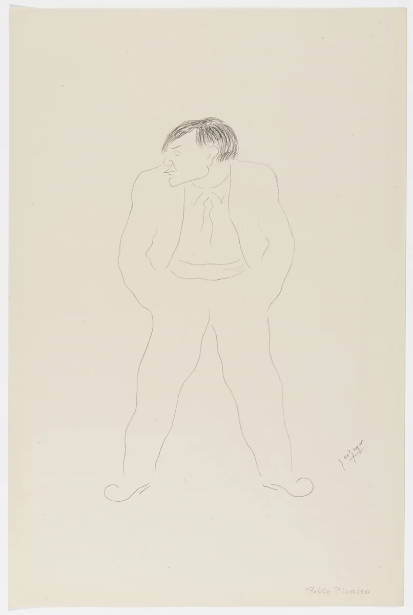 Pablo Picasso from Caricatures by Georges de Zayas: Eight Very Modern Painters, Two Sculptors and a Musician (Caricatures par Georges de Zayas: Huit peintres, deux sculpteurs et un musicien très modernes) by Georges de Zayas, print, 1919