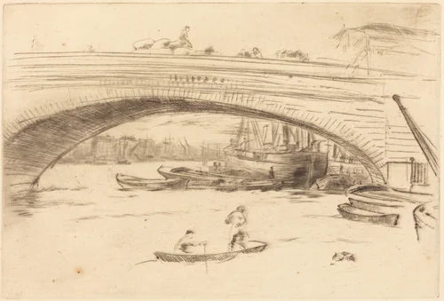 London Bridge by James McNeill Whistler, print, 1875