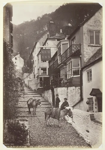 Clovelly, the New Inn and Street by Francis Bedford, photograph, 1860-1894