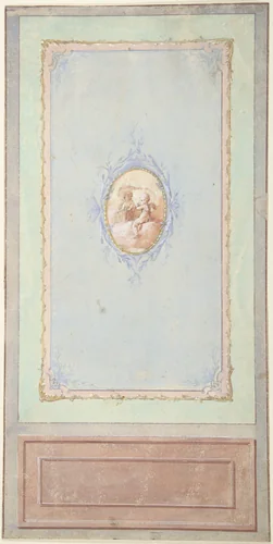 Wall Panel Design by anonymous, drawing, 1800-1899
