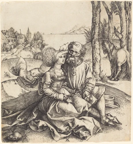 The Ill-Assorted Couple by Albrecht Dürer, print, 1495-1496