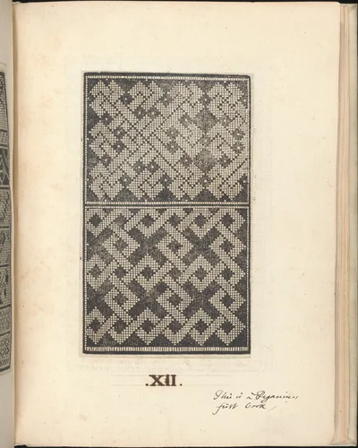 Esemplario di lavori, page 12 (recto) by Nicolò Zoppino, book, 1529