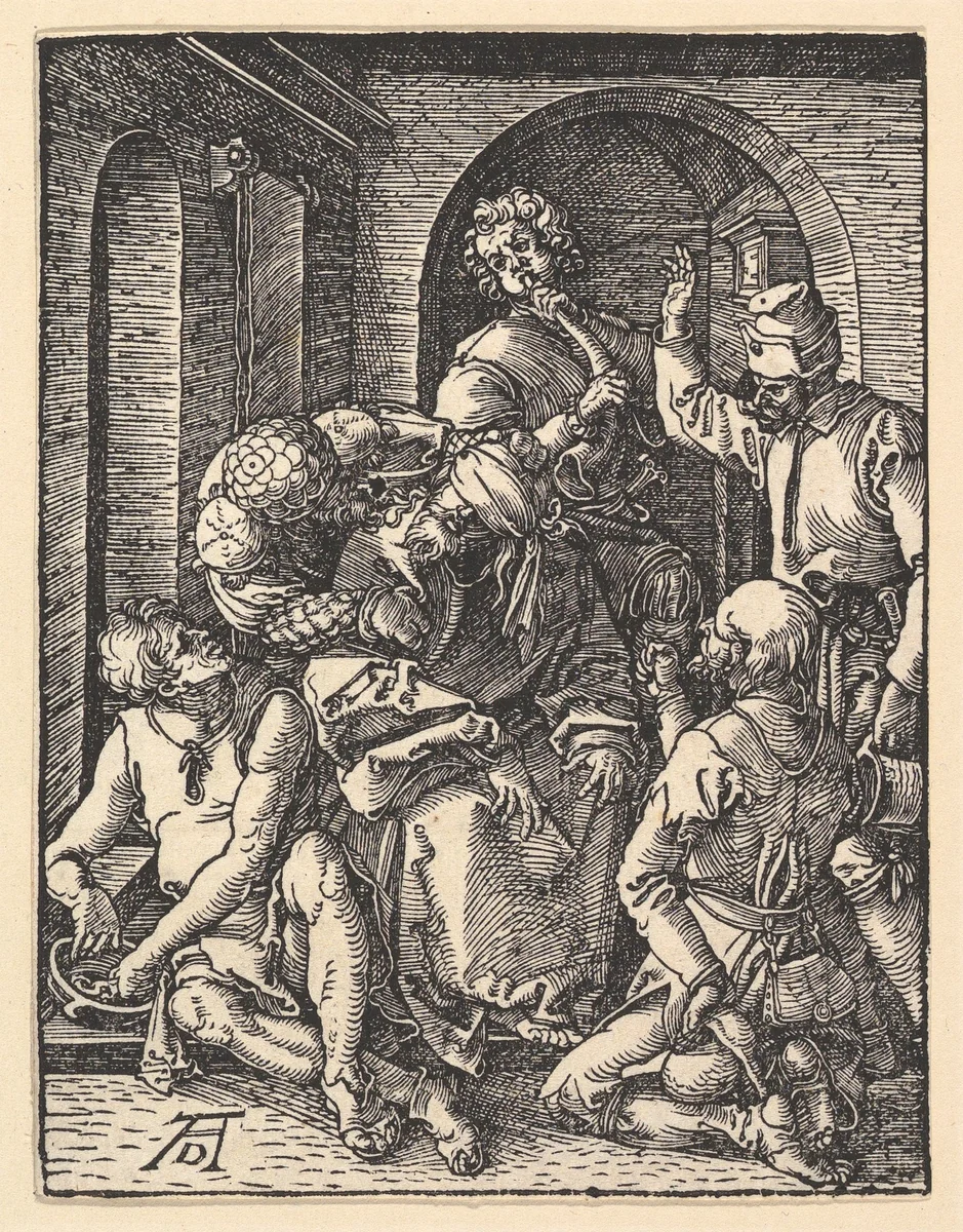 The Mocking of Christ, from "The Small Passion" by Albrecht Dürer, print, 1508-1509