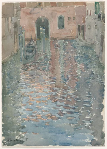 Venetian Canals by Maurice Prendergast, drawing, 1893-1903