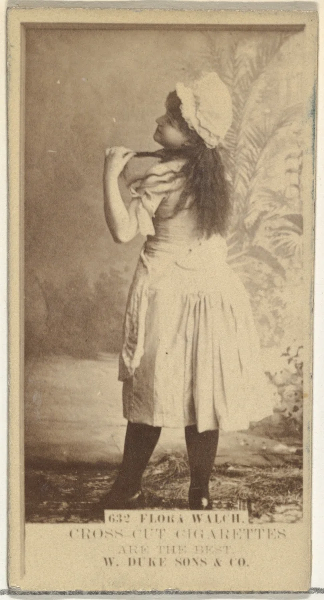 Card Number 632, Flora Walch, from the Actors and Actresses series (N145-3) issued by Duke Sons & Co. to promote Cross Cut Cigarettes by W. Duke, Sons & Co., photograph, 1880-1889