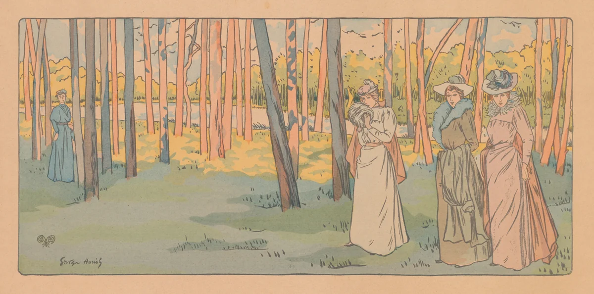 Promenade sur Bois by George Auriol, print, 1895-1905