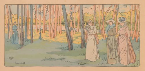 Promenade sur Bois by George Auriol, print, 1895-1905