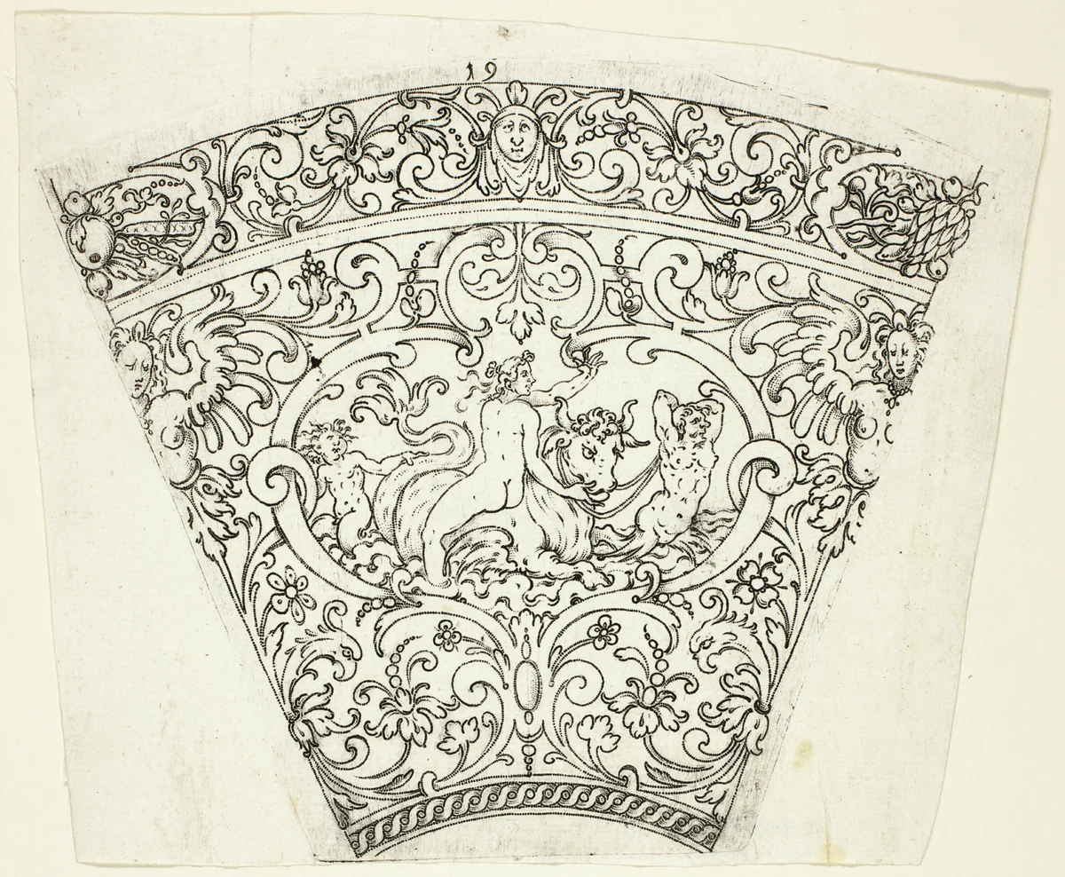 Plate 19, from twenty ornamental designs for goblets and beakers by Master A.P. German, print, 1604