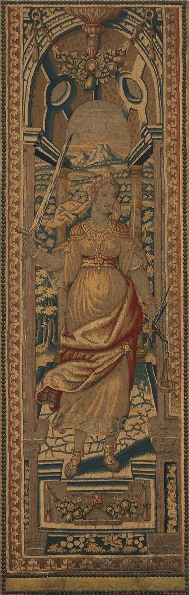 The Four Cardinal Virtues: Justice by Netherlandish 16th Century, decorative art, 1550-1600
