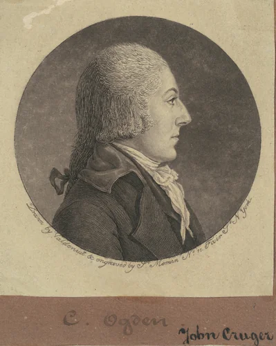 John Cruger by Charles B. J. Févret de Saint-Mémin, print, 1796