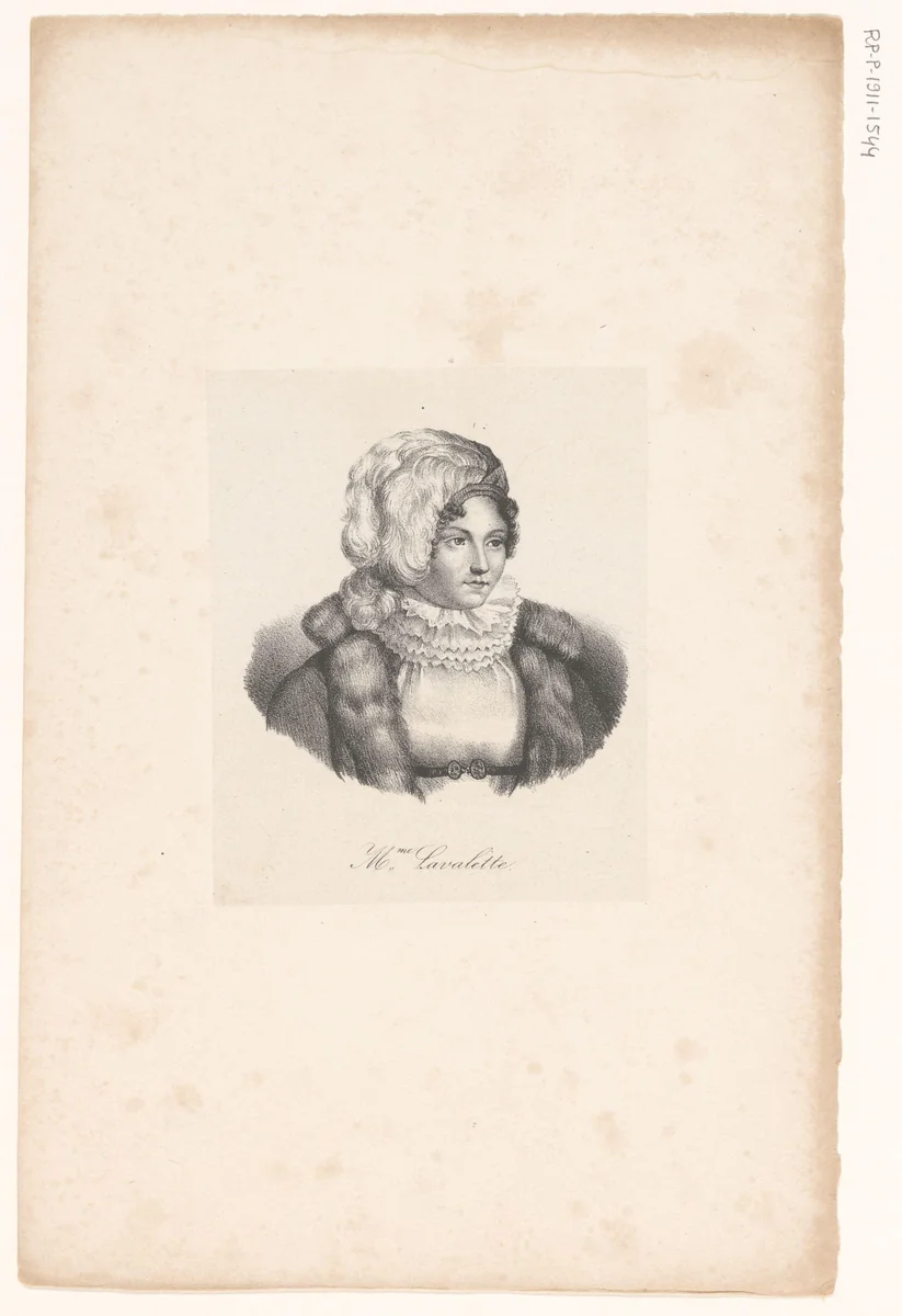 Portret van Émilie de Beauharnais by anonymous, print, 1818-1842