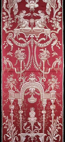 Panel by France, Lyon, textile, 1775-1795