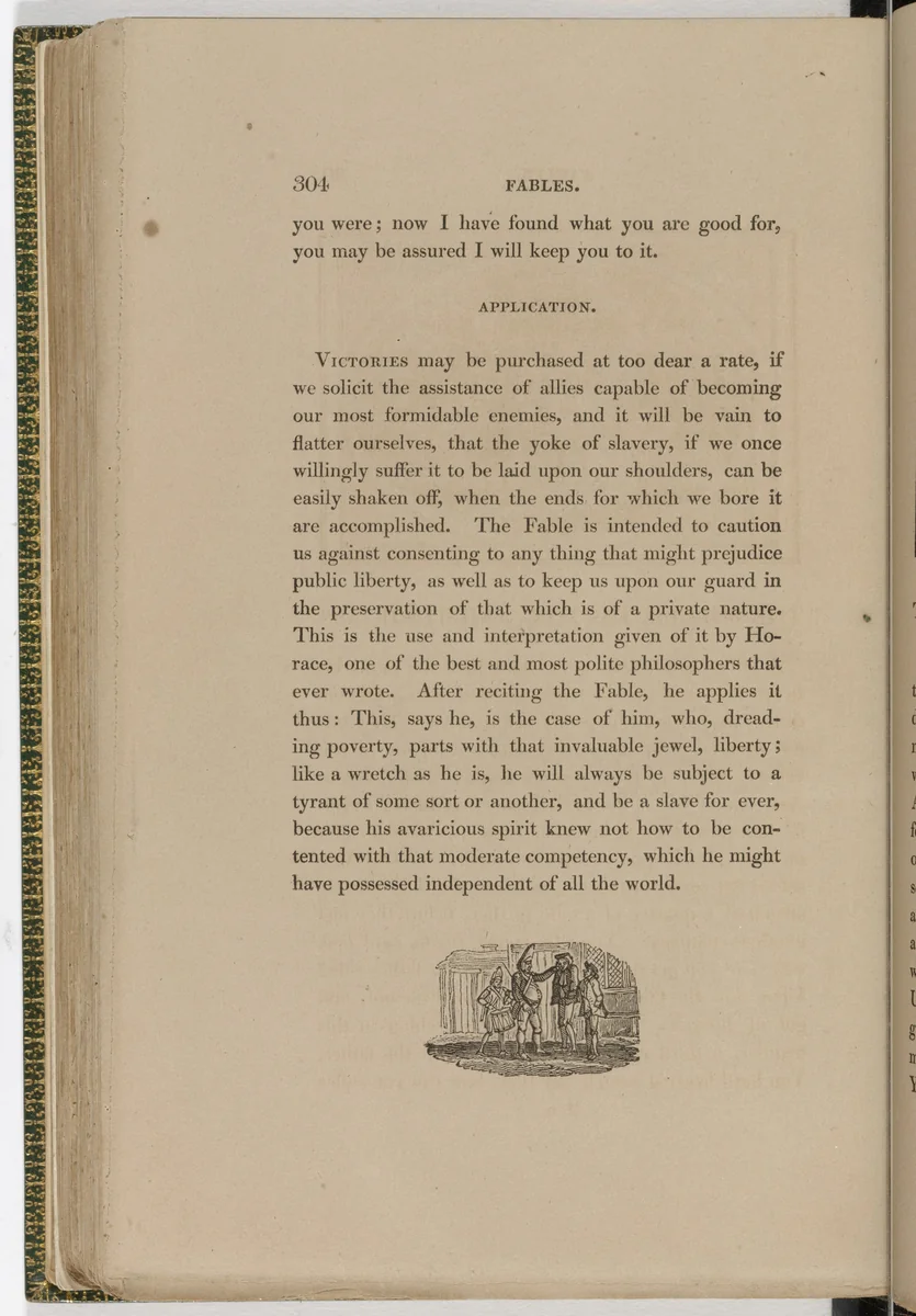 Tailpiece (page 304) from The Fables of Aesop by Thomas Bewick, illustrated book, 1818