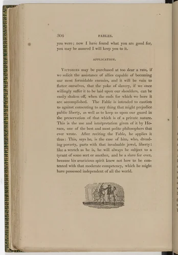 Tailpiece (page 304) from The Fables of Aesop by Thomas Bewick, illustrated book, 1818
