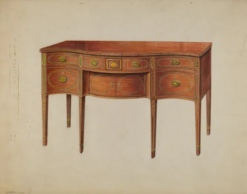 Sideboard by Harry Eisman, index of american design, 1935-1942