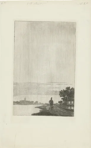 De komeet van Donati, 1858 by Cornelis van der Griendt, print, 1858-1860