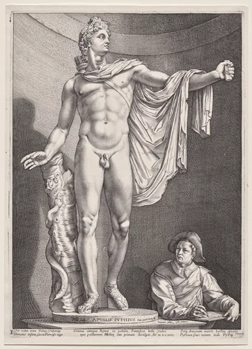 Apollo Belvedere by Hendrick Goltzius, print, 1592