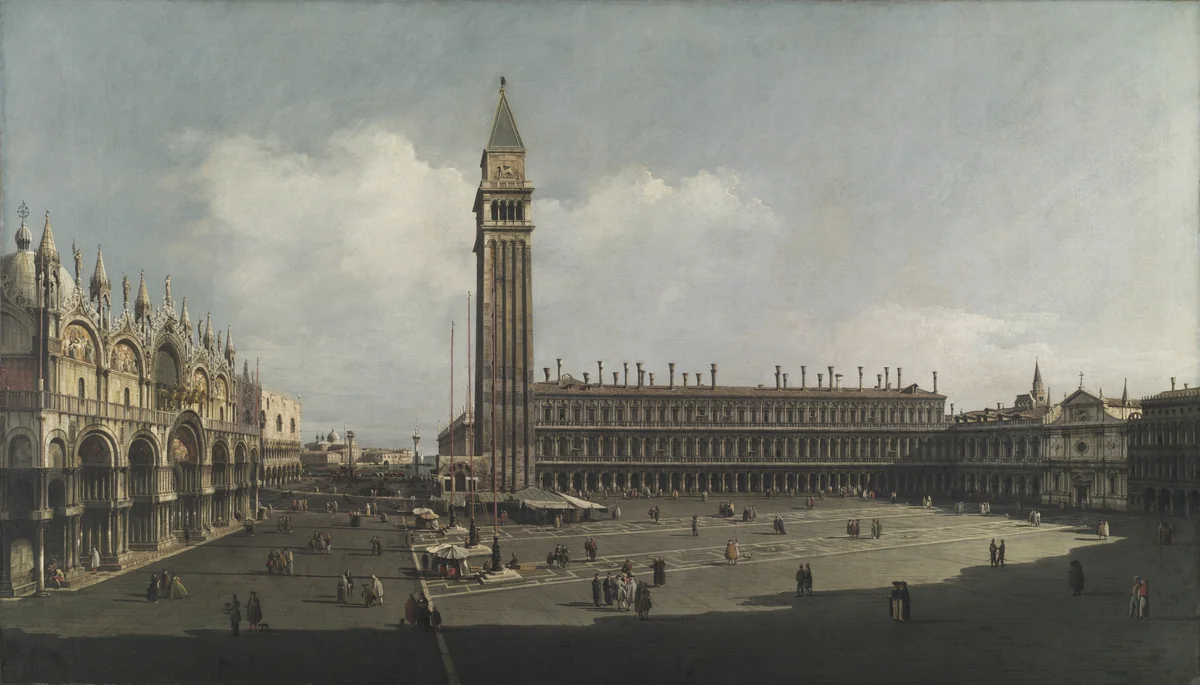 Piazza San Marco, Venice by Bernardo Bellotto, painting, 1735-1745