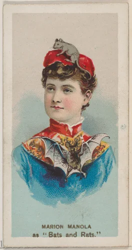 Marion Manola as "Bats and Rats," from the series Fancy Dress Ball Costumes (N73) for Duke brand cigarettes by W. Duke, Sons & Co., print, 1889
